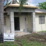 Roof over front entrance with new plywood and felt underlayment