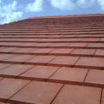 Finished roof with new roof tiles