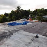 Old flat roof before repair