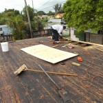 Area of roof needing repair