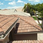 After photo of finished roof corners near foyer