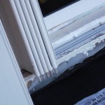 Close up of roof flashing and patch repair