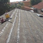 Original tile roof removed