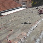 Original tile roof removed