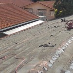 Original tile roof removed