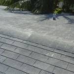 Before photo of original shingle roof