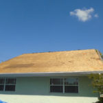 Large roof plane with exposed decking