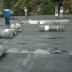 Flat roof paper installation