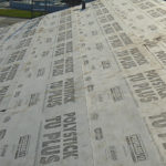 Polystick installation on sloped roof areas prior to tile installation