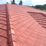 Smoked Fireclay flat roof tile by Crown