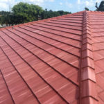 Smoked Fireclay flat roof tile by Crown