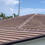 A blended flat textured roof tile installed in west Miami-Dade